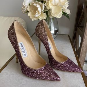 ✅ 💯 Authentic ✅ Jimmy Choo Anouk Glitter Pumps